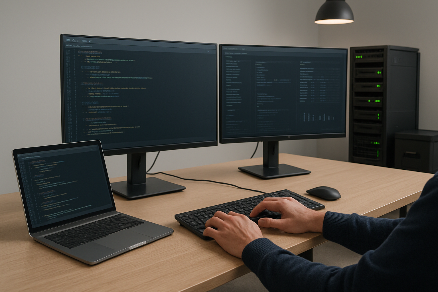 Fort Wayne custom software development and business technology solutions - professional developer workspace
